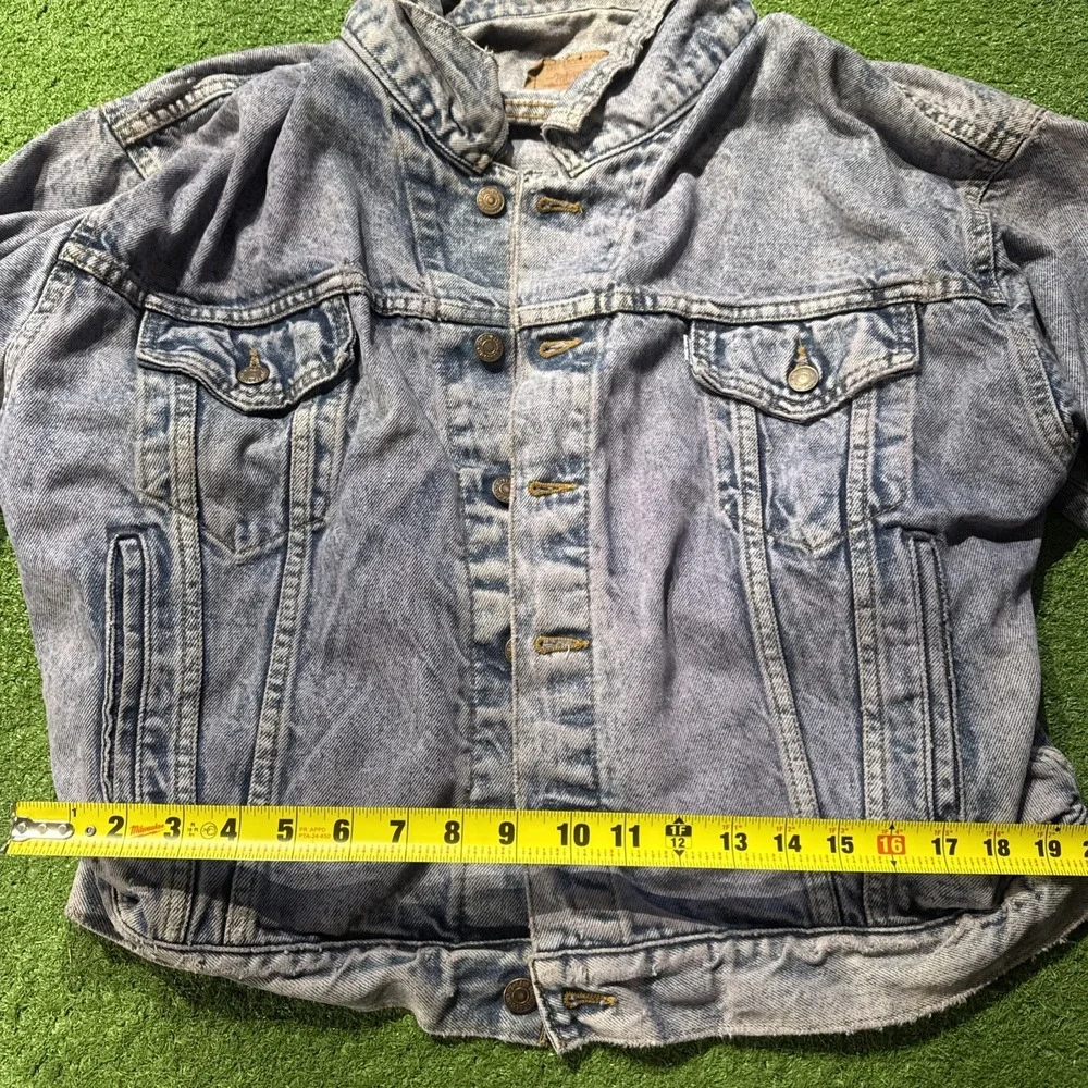 Vtg 80s-90s Levis Denim Trucker Jacket‎ Sz M Made In USA Purple Wash Indigo